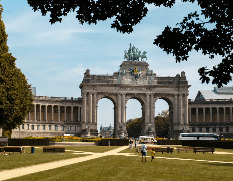 Triumphal Arch in the Parc du Cinquantenaire (Jubelpark) in Brussels, Belgium