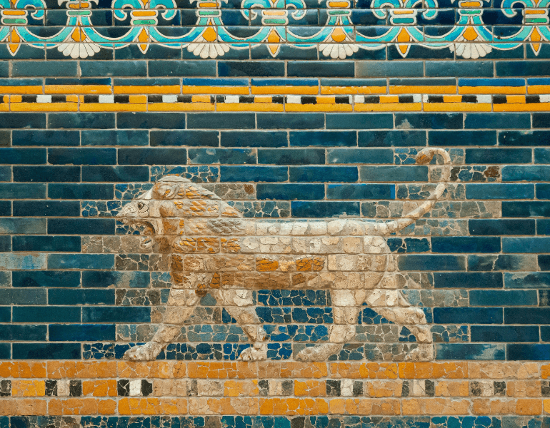 the Ishtar Gate of ancient Babylon